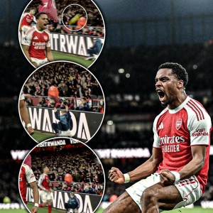 哎呀！萨利巴庆祝时踢飞场边备用球，小球童十分沮丧摊手抱怨